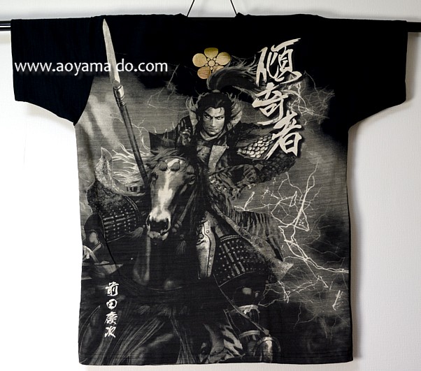 мужская японская футболка с самураем, сделано в Японии