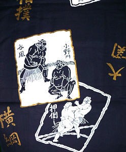 рисунок ткани японского мужского кимоно СУМО