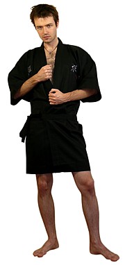 мужской халат- кимоно с вышивкой
