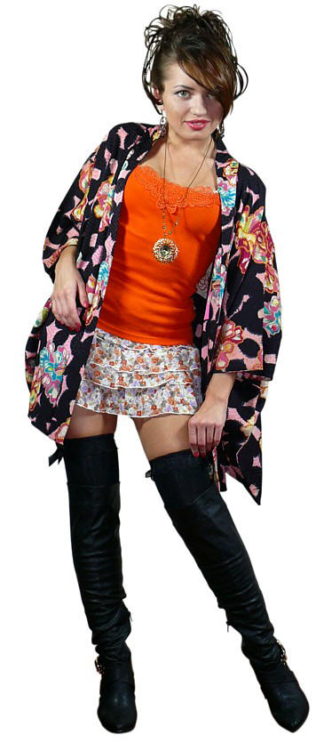 японское шелковое хаори - эксклюзивная одежда и VIP-подаок женщине