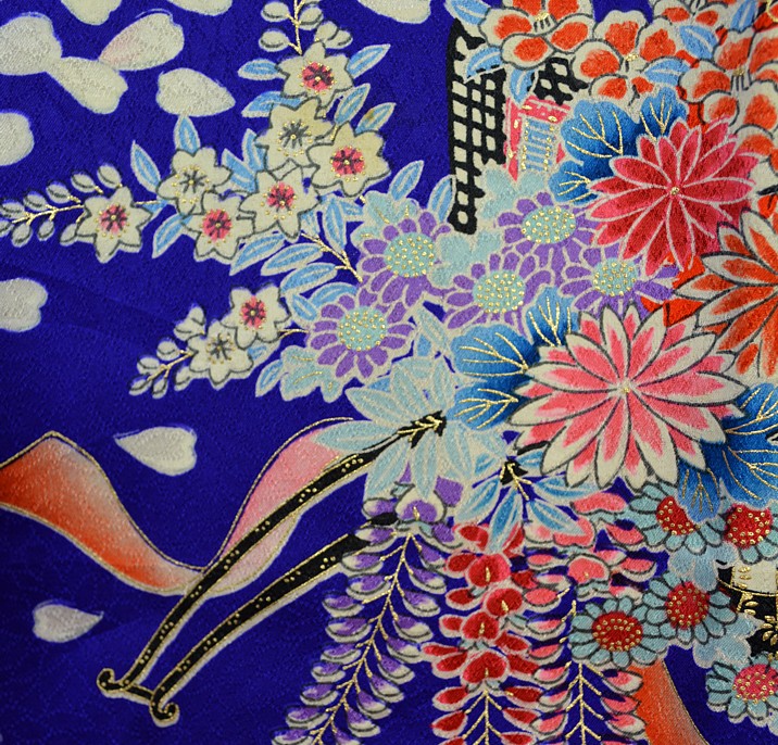 рисунок на японском старинном кимоно