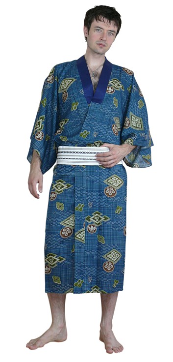 японское традиционное мужское кимоно для лета