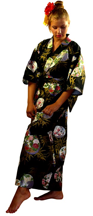 японское кимоно из хлопка - оригинальная и удобная одежда для дома