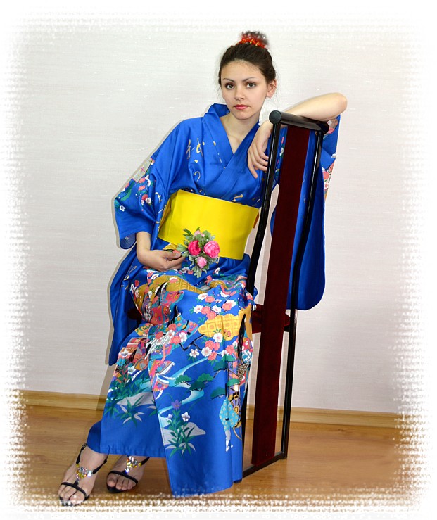 японское женское кимоно, хлопок 100%. Онлайн магазин KIMONOYA.ru
