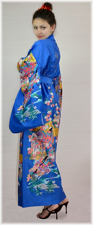 женский халат-кимоно в японском стиле, хлопок 100%