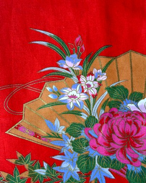 японское кимоно  - деталь рисунка ткани