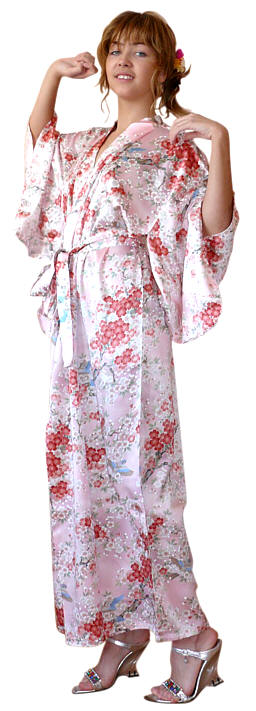 шелковый халат-кимоно в японском стиле